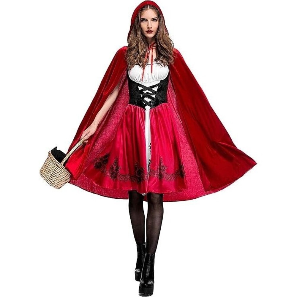 Halloween Little Red Riding Hood Cosplay Costume Women XL NEW